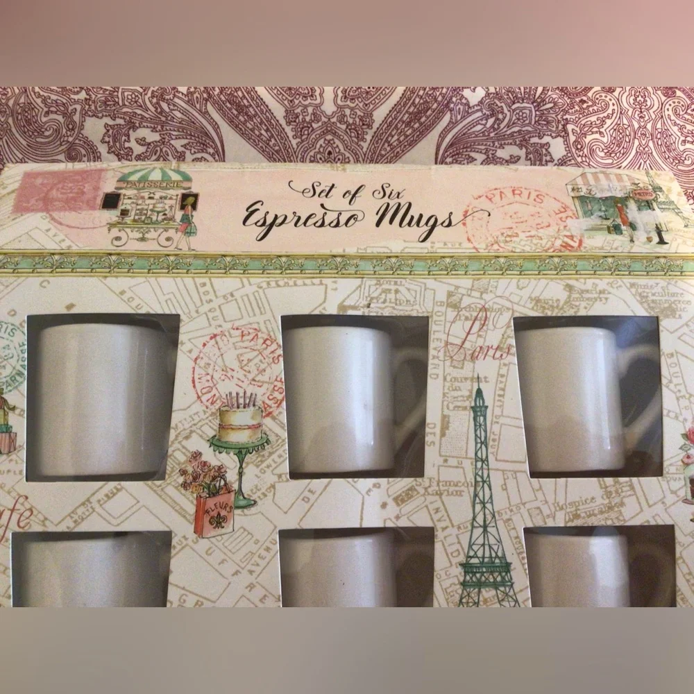 Kathryn White Demitasse Espresso Mug Gift Set